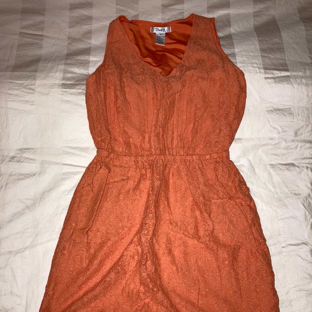 Short Orange Pinky Dress